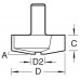 Trend C186 Bevel Panel Raiser 10 Degrees 50mm Diameter - 1/2" Shank